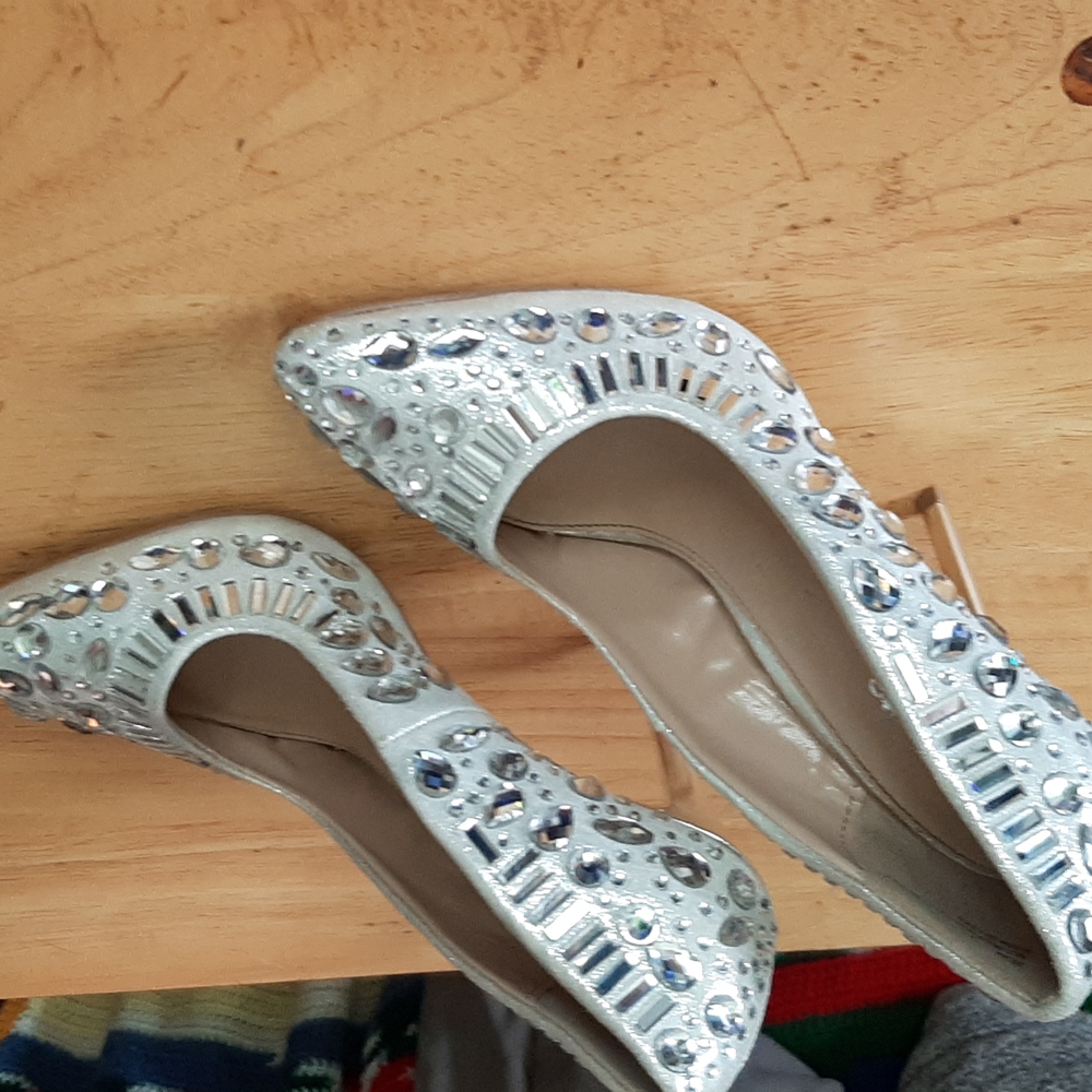 Size 7 Charlotte russe bling mirrored heels